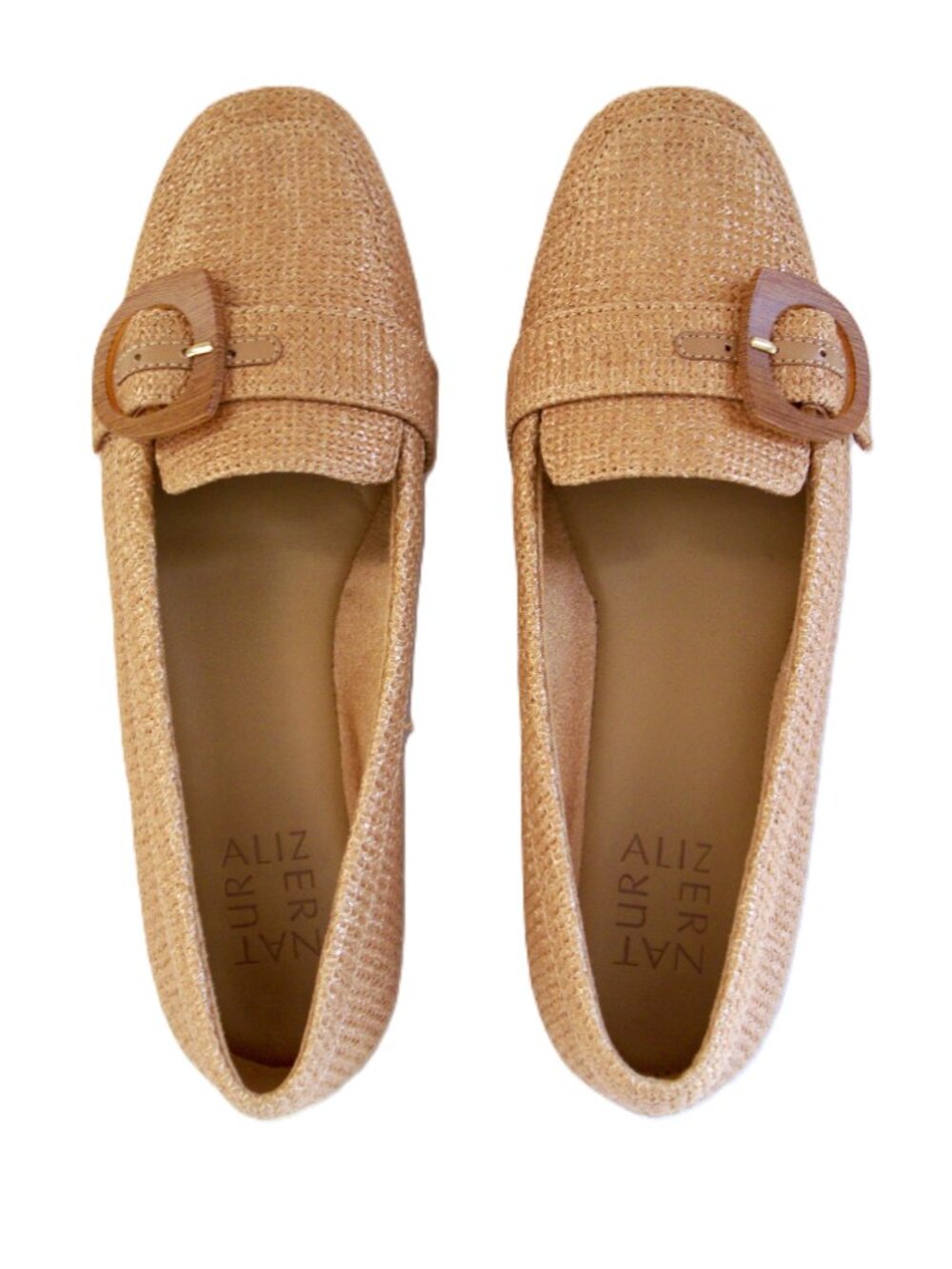 Naturalizer Kayden Moc Loafer 7.5M Women Woven Fabric Light Brown New w/o Box